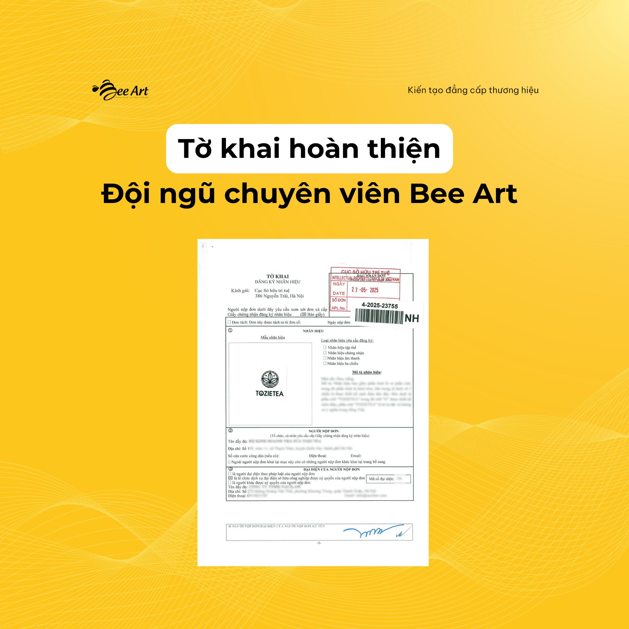 Tờ khai đăng ký nhãn hiệu Tozietea cùng Bee Art.jpg